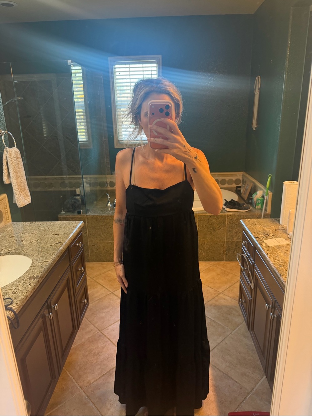 Princess Polly Black Spaghetti Strap Maxi Dress